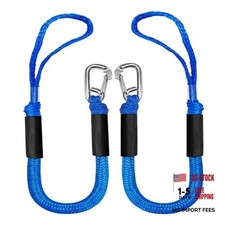 Boat Dock Line Shock Absorbing Mooring Bungee Dock Lines for Boats 3FT Blue