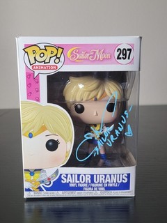 🔥Funko Pop! Sailor Moon Uranus #297 Signed Erica Mendez W/Protector! No COA🔥