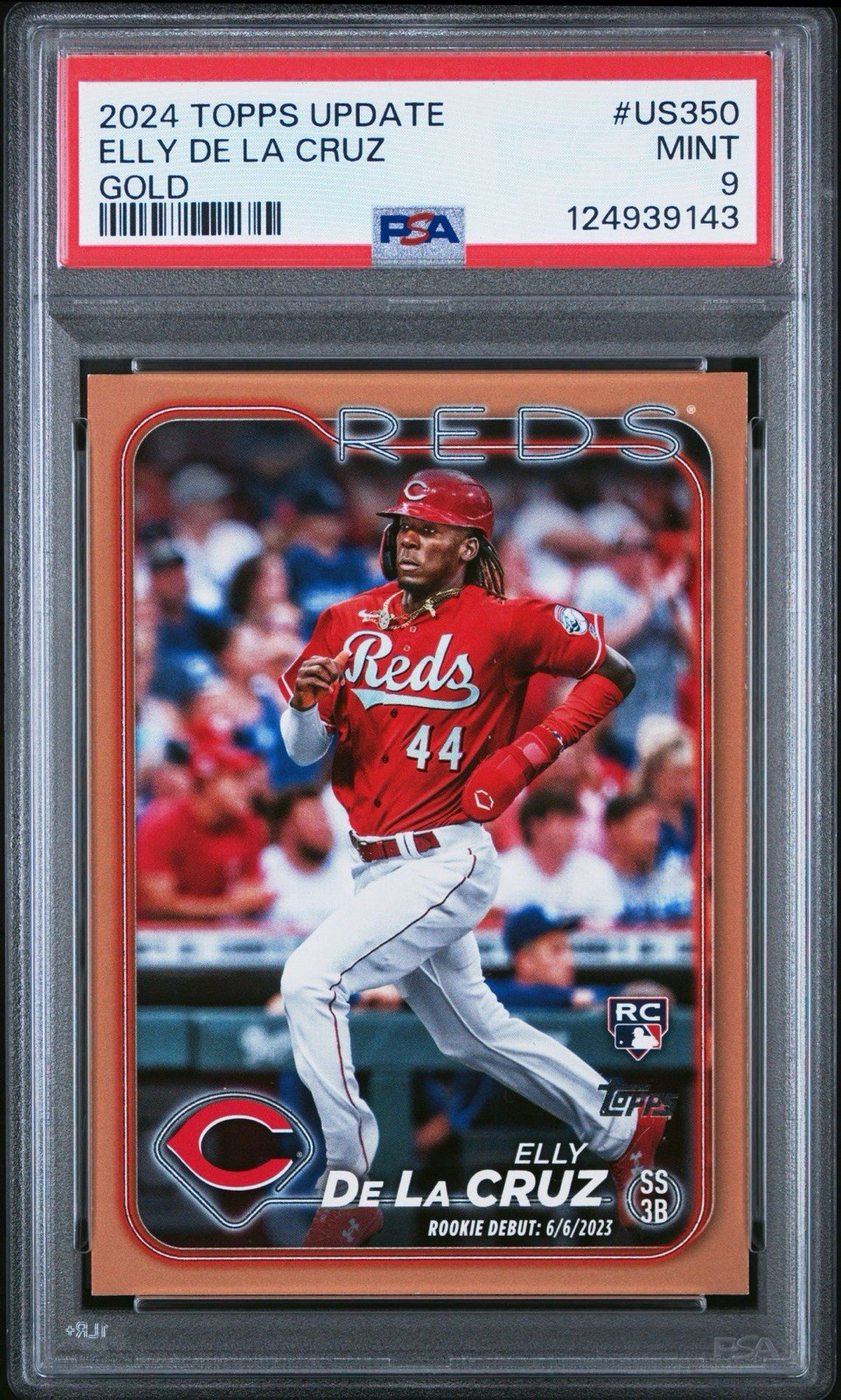 2024 Topps Update Series - Rookie Debut Elly De La Cruz #US350 Gold /2024 (RC)