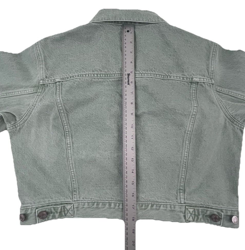 Gap Women's Light Washed Green Large Button-Down … - image 16