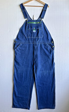 Liberty Men's Denim Bib Overalls 42x30 Blue Carpenter Workwear Utility Pockets