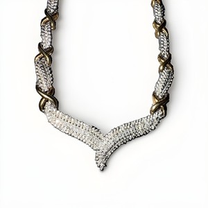 Authentic Exquisite Gold Plated VVS Moissanite in 925 Sterling Silver Necklace