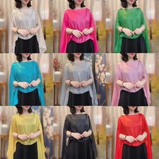 Pure Color Chiffon Shawls for Evening Dresses Women Wedding Evening Party Capes