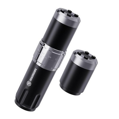 Tattoo Maschine kabellos Rotations 2 Akkus 1500mAh Einstellbar LED-Anzeige