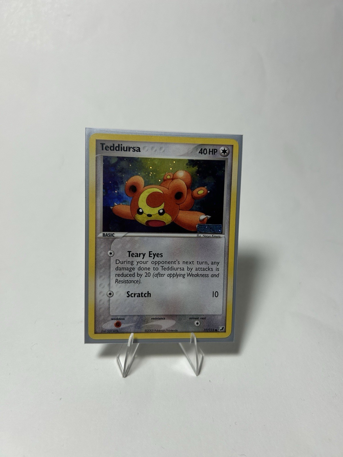 Pokemon TCG Teddiursa 77/115 Unseen Forces Holo Stamped NM