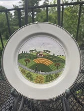 Villeroy & Boch Design Naif Salad Wall Plate Laplau 6 Hunter and Dog   8.25"  PQ