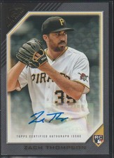 2022 Topps Gallery Zach Thompson Pirates Autographed Rookie Baseball Card. rookie card picture