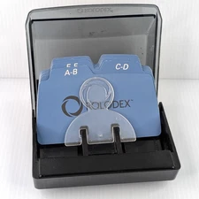 SMALL ROLODEX FILE WITH A-Z DIVIDERS CARDS