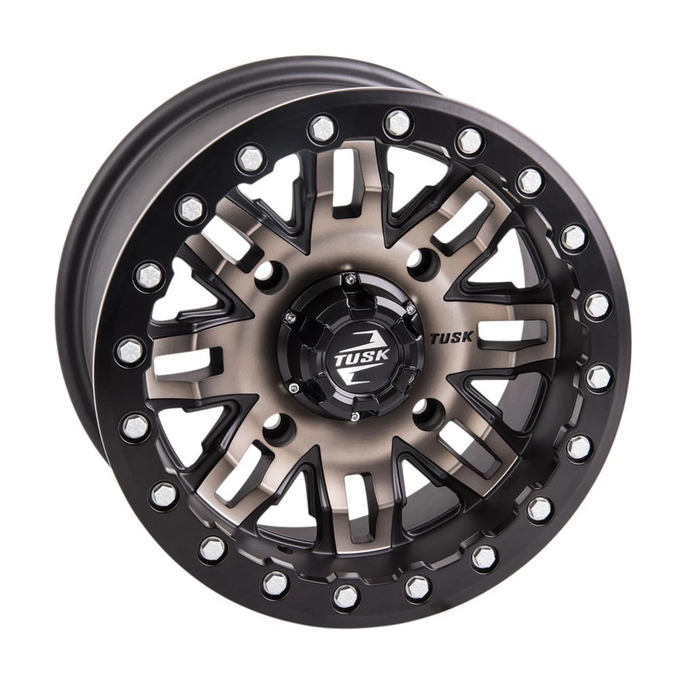 TUSK 4/156 Teton Beadlock UTV Wheel 14x7 4.0 + 3.0 Fits POLARIS RZR XP 1000 Foto 3 de 4