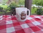 VINTAGE SMOKEY THE BEAR MILK GLASS COFFEE TEA MUG HELP PREVENT FOREST FIRES CUP