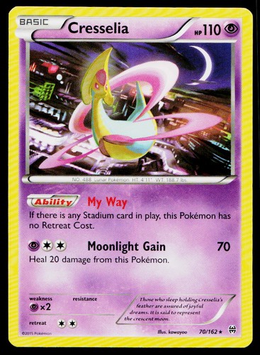 Cresselia 70/162 Rare BREAKthrough Pokemon Near Mint