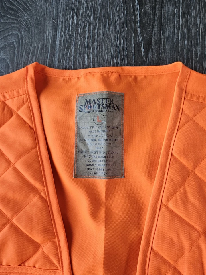 Master Sportsman Blaze Orange Hunters Vest Size L - Image 3 of 3