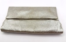 Vintage 60s 'Lady Buxton' Sparkly Gold Fabric Fold-Over Clutch