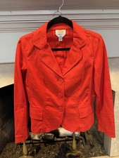 Talbots Red Stretch Blazer Size 10 P
