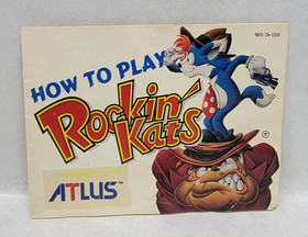 ROCKIN' KATS - Nintendo NES - Juego, Manual y Funda - Probado - Raro Juego Atlus