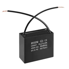 Ceiling Fan Capacitor CBB61 15uF 450V AC 2 Wires Metalized Polypropylene Film