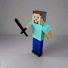 Minecraft Steve con Spada 18cm Nerd collezione scrivania Gaming Pixel art