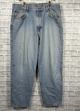 Vintage Lucky Brand Dungarees Jeans Men’s 38x30 USA Made Relax Fit Zipper Baggy