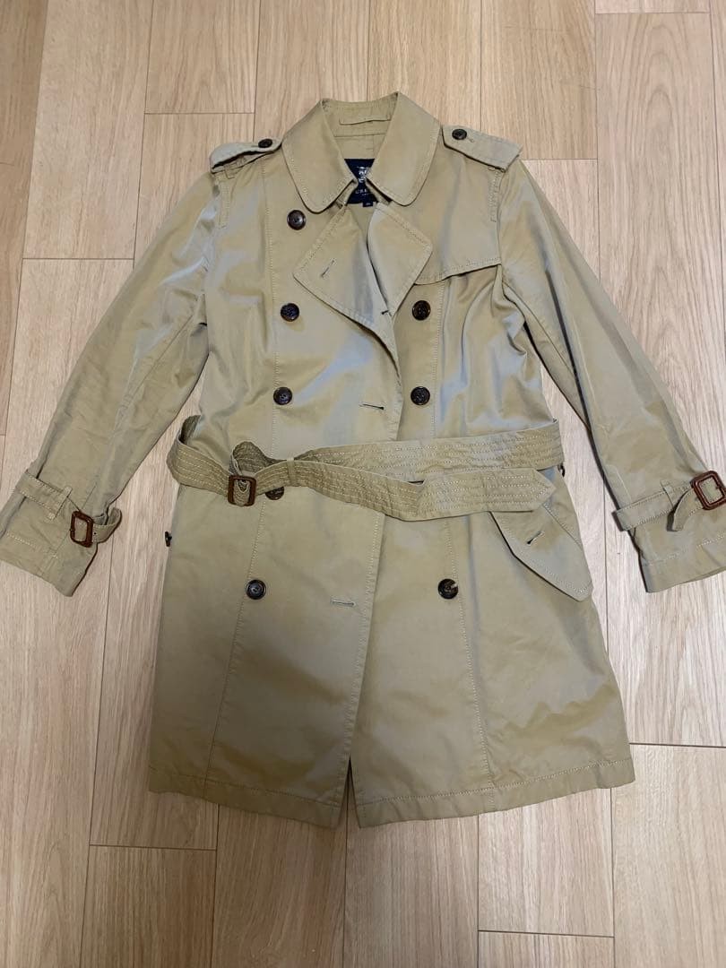 Burberry London Trench Coat Beige With Check Pattern Size M For Women
