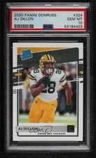 2020 Panini Donruss Rated Rookie AJ Dillon #324 PSA 10 GEM MT y1d