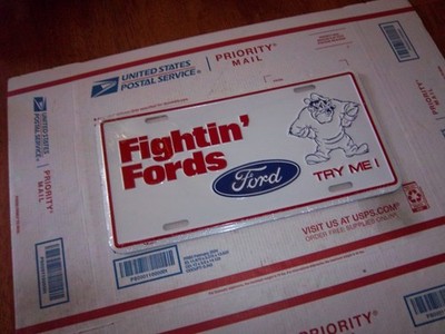 ford fightin' fords try me  90K-3511  custom front metal license plate NICE
