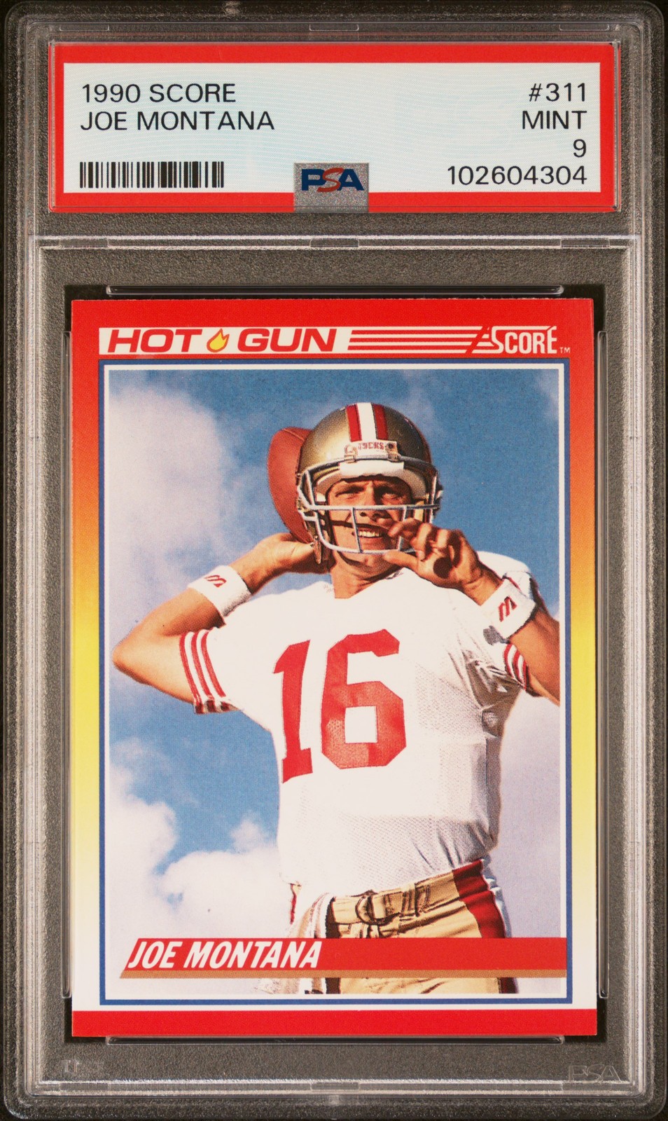 1990 SCORE #311 JOE MONTANA PSA 9