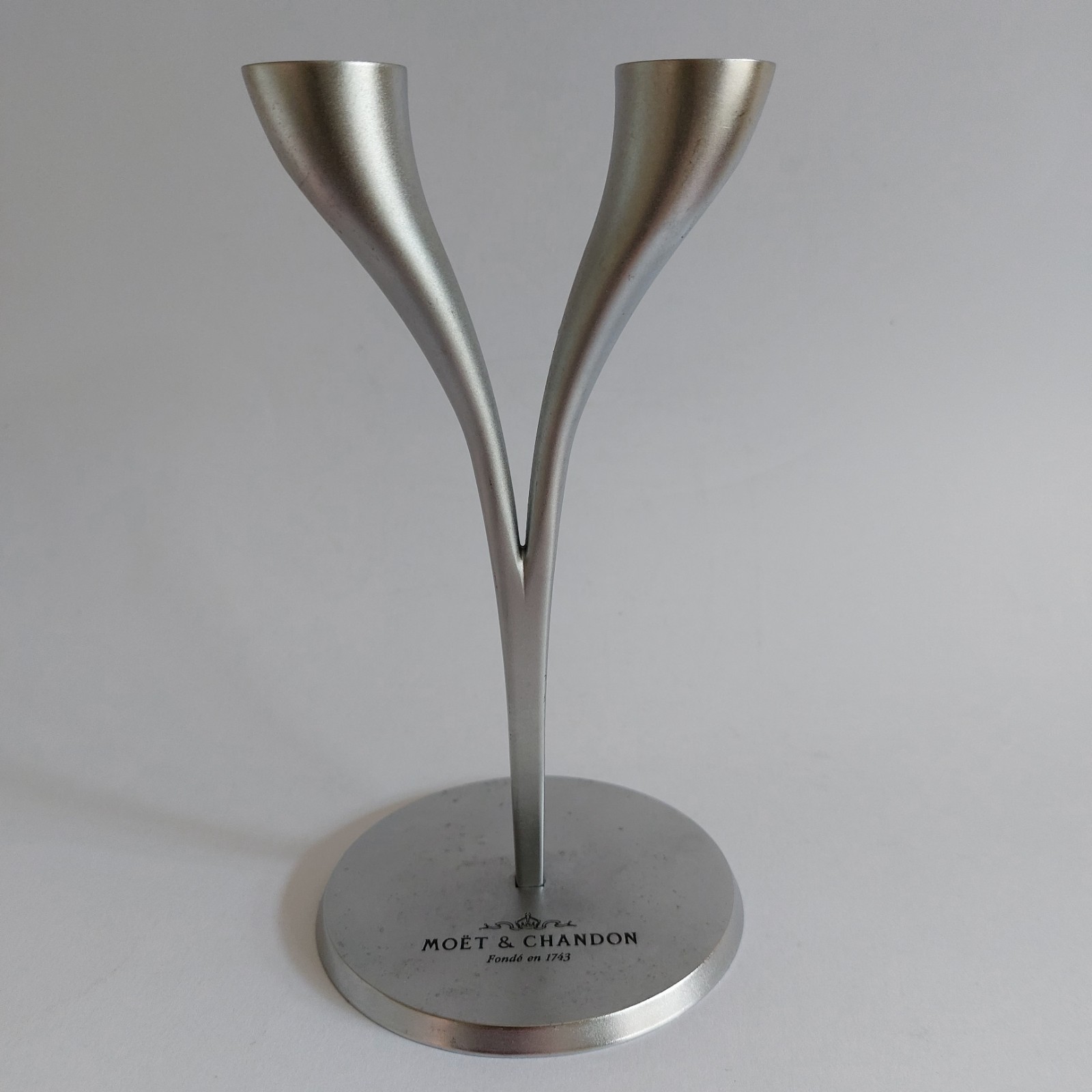 MOET & CHANDON Champagne Flute Glass Metal Stand Holder By Philippe Di Meo