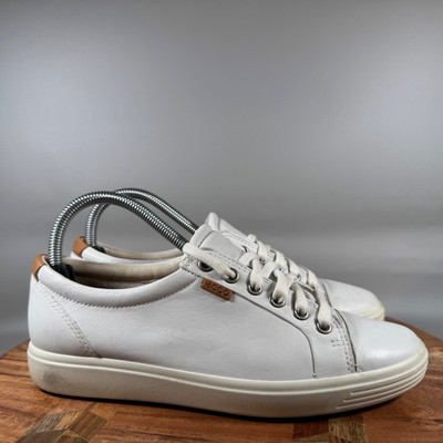 ECCO Soft 7 Womens White Leather Low Top Sneakers Size 38 US 7