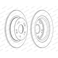 Ferodo 2X Bremsscheibe Hinten Ø282 Mm Voll FüR Honda HR-V RU 1.5 Accord Viii CU