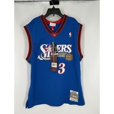 Allen Iverson Philadelphia 76ers Mitchell  Ness Jersey 1999-00 Stitched Sewn L