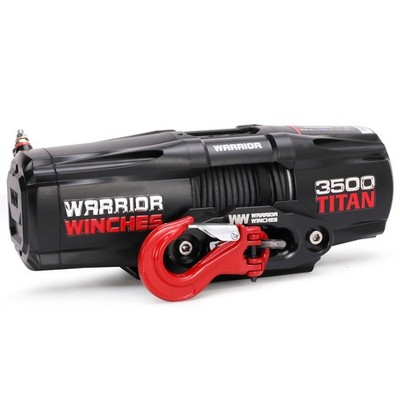 Warrior Winches 35TTAA12-CAD Titan 3500lb 12v Electric Winch w/Synthetic Rope