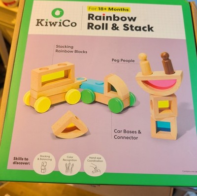 KiwiCo Activity Play Center 18m+ - Rainbow Stack & Roll Blocks NIB