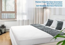 Bamboo Mattress Cover Protector Soft Breathable Waterproof Queen