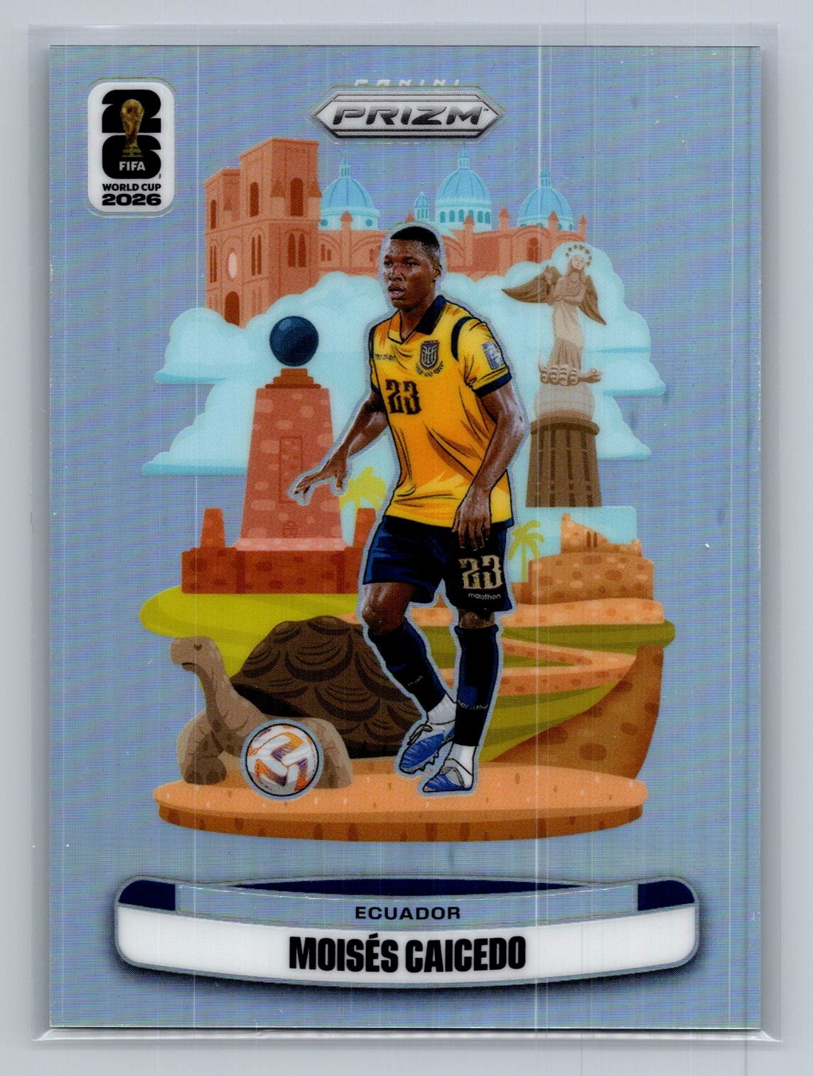 Moises Caicedo 2026 Panini Prizm FIFA World Cup #13 National Landmarks Case Hit