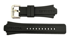 New Invicta Pro Diver 23969 Black Polyurethane/Silver Buckle 32mm Watch Band
