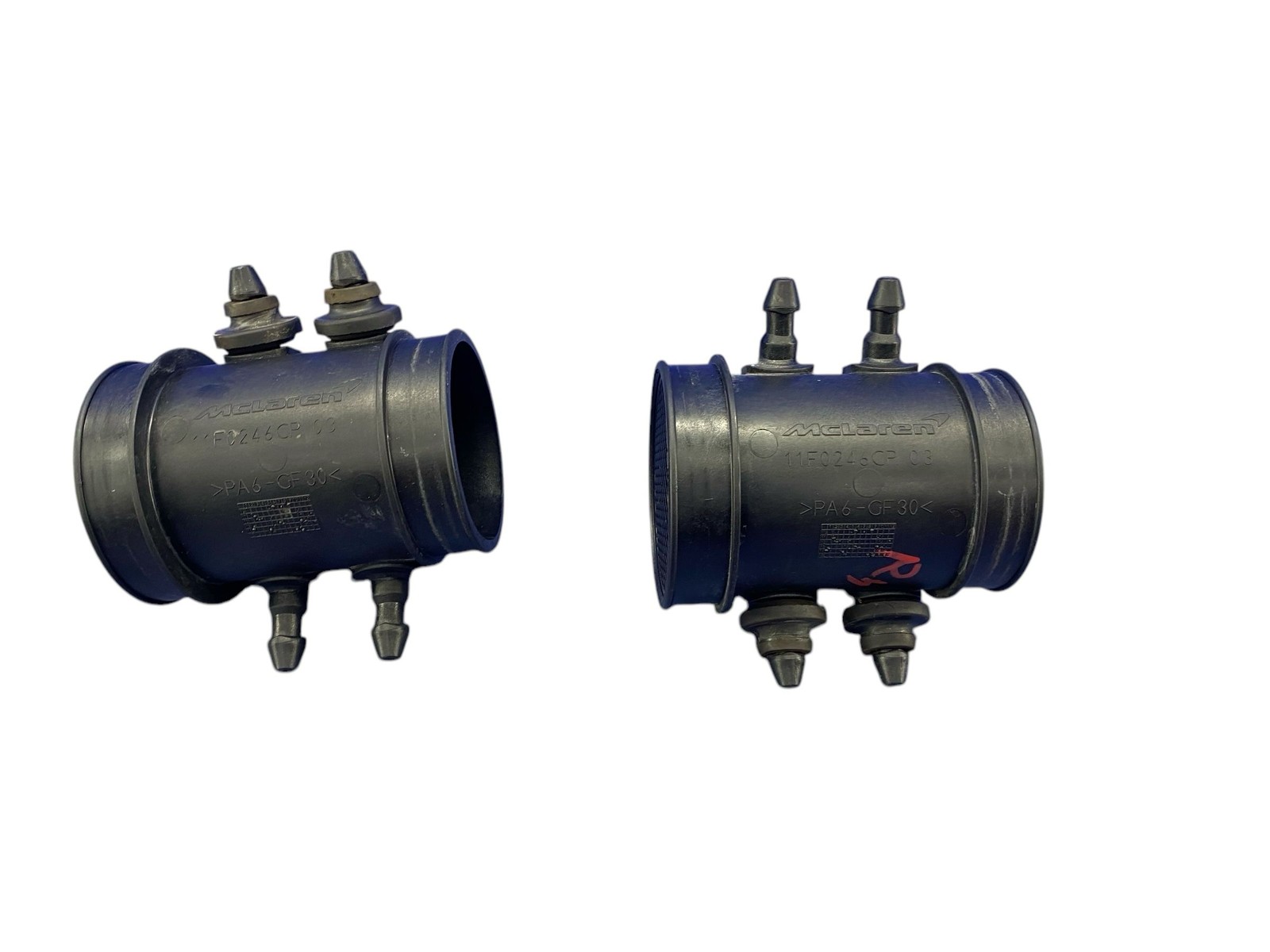 2016-2021 MCLAREN 570S RWD 3.8L LEFT RIGHT SIDE MASS AIR FLOW METER TUBE SET OEM