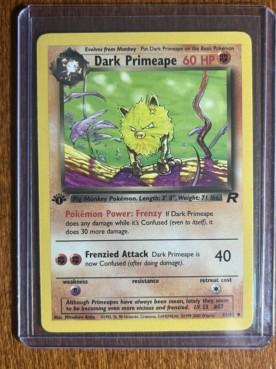 dark primeape pokemon card value Dark Primeape 43/82 Team Rocket for sale