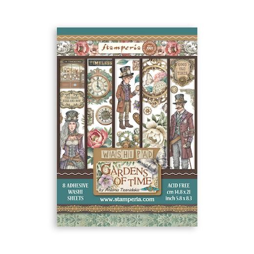 Stamperia A5 Washi Pad 8pcs - Gardens of Time