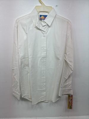 New Women s Cricket Creek White Long Sleeve Button Up Small LL-35