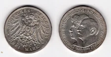ANHALT   3 Mark 1914 A   Silberhochzeit