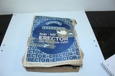 Vintage Gilbert Erector Set In Original Box With Motor, Instructions Plus Parts