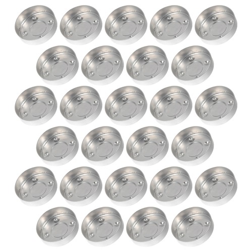 2 Pack Aluminum Candle Bottom Shell Tea Light Holders Tealight Tin