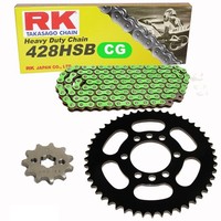 Kettensatz Geeignet FüR Yamaha DT 125 LC 82-84 Kette CG 428 HSB 118 Offen GrÜN