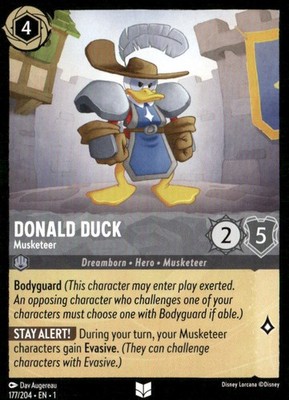 Donald Duck - Musketeer Uncommon The First Chapter Lorcana NM/M 177/204