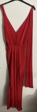 Zara Womens Red Long Dress Floral Patterns  Uk Size small   (17)