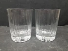 2 BACCARAT HARMONIE CLEAR DOUBLE OLD FASHION ROCKS GLASSES 4 1/4"