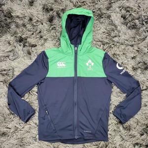 Canterbury Jacket Boys 8 Blue Green Ireland Rugby IRFU Hooded VapoDri Rugby Logo
