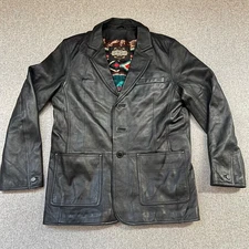 Vintage GUIDE GEAR  Western Canvas Aztec Fleece Lined   Chore Coat Jacket Mens L