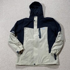 Vintage Unbranded Windstopper Jacket Mens Large Beige Black Windbreaker