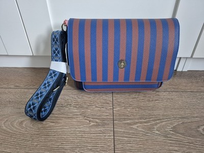 NEU Pip Studio Tasche Fenna Cross Body Bag Medium Stripe Blue Blau 25x7x20 Cm